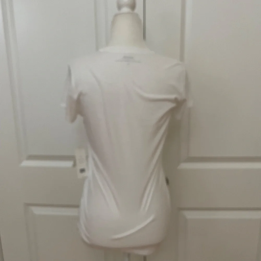 White Little Boy V-Neck T-shirt from Vince - Picture 10 of 14